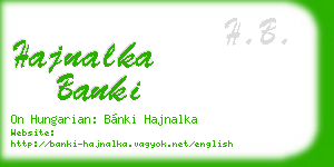 hajnalka banki business card